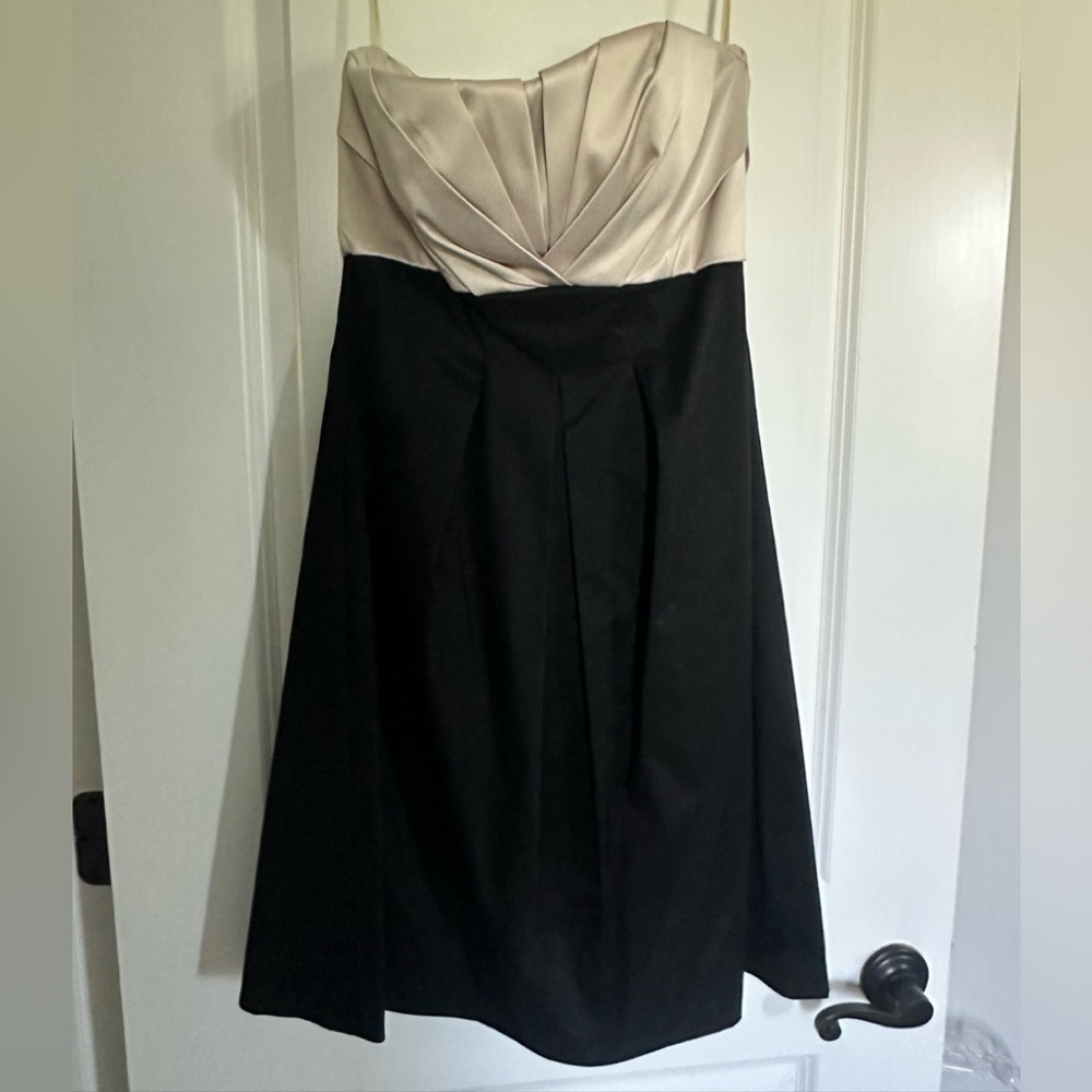 White House Black Market strapless dress.
